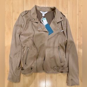 Market & Spruce Tan Motorcycle Jacket Women’s S